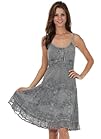 Sakkas Stonewashed Rayon Embroidered Adjustable Spaghetti