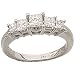 Platinum Princess Cut Diamonds Anniversary Ring