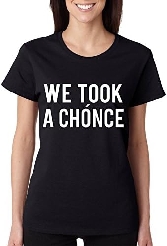 Allntrends Women's T Shirt We Took A Chonce (2XL, Black)