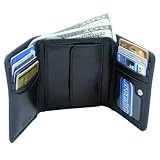 Leatherbay Tri Fold Wallet - Black