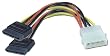 6" Serial ATA Power Y-Cable (4-pin - 15-pin) For Dual Serial ATA (SATA) Devices