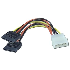 Sata Splitter Power Cable on Amazon Com  2 Port Sata Splitter Power Cable  2 X 15 Pin   Electronics