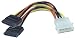 6" Serial ATA Power Y-Cable (4-pin - 15-pin) For Dual Serial ATA (SATA) Devices