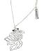 Lovely LAVISHY Goldfish Beta Fish Necklace - Matte Silver Finish