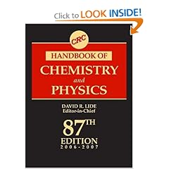 CRC Handbook of Chemistry and Physics, 87th Edition