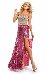 Chiffon/Taffeta/Tulle Lace Crystal Beaded Sequined Crystals Slit Applique Full Length Evening Dress 