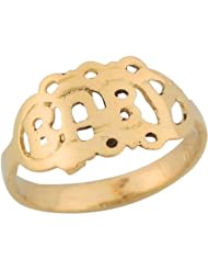 10k Yellow Gold Large Baby Birthday Celebration Baby Ring