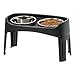 IRIS USA Large Plastic Elevated Feeder, Black PEF-L