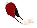 Jon Senkwok Cable Knit Winter Hats for Earflap hat Women Hood Beanie Hat (Red-58CM/22.83IN)