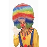 Forum Rainbow Stripped Giant Clown Wig