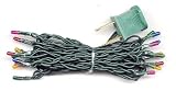 Mini Bulb Light Set Has 20 Assorted Color Grain-O-Wheat Bulbs On a 106 Green Power Cord (Pkg of 3)