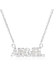 Sterling Silver Cubic-Zirconia Pendant Necklace, 16"