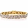 18K Gold Over Sterling Silver Diamond Accent S Tennis Bracelet