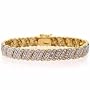 18K Gold Over Sterling Silver Diamond Accent S Tennis Bracelet