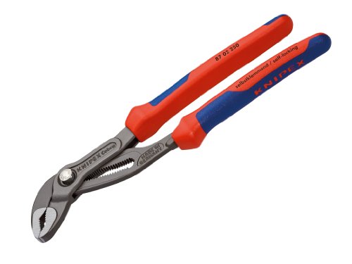 Produkt-Bild: Knipex 87 02 250 Cobra Hightech-Wasserpumpenzange grau atramentiert poliert mit Mehrkomponenten-H&uuml;llen 250 mm