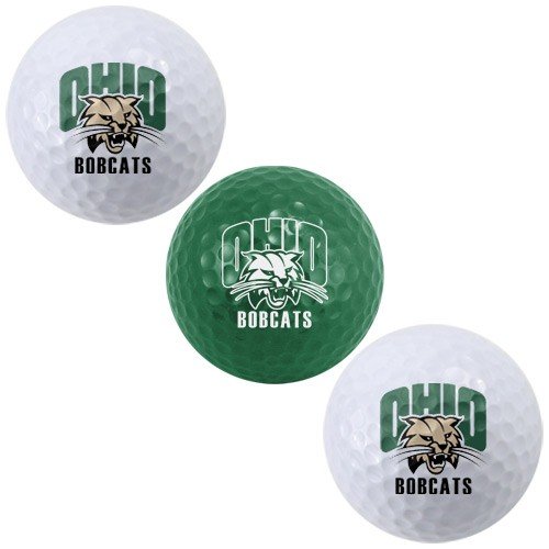 Ohio Bobcats Three Pack Of Golf Balls