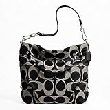 Coach Signature Brooke Carly Convertiable Hobo Purse Bag Tote 17183 Black Grey Review