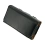 PCMicrostore Apple iPhone Black Leather Texture Horizontal Holster Carrying Case With Belt Loop And Clip