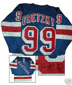 Wayne Gretzky Signed New York Rangers Replica Jersey