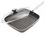 George Foreman Grill the Fat Away 12-Inch Square Parallel Rib Grill Pan with Lid