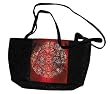 Asian black and red double handle shoulder bag