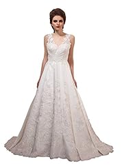 Tulle  Lace Belted  Ball Gown Wedding Dress  with a Chapel Train 