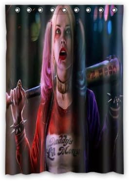 Daniellestore Margot Robbie Harley Quinn Suicide Squad Window Treatment Thermal Insulated Solid Grommet Blackout Curtains/Drapes for Bedroom (1 Panel,52x72 inches)