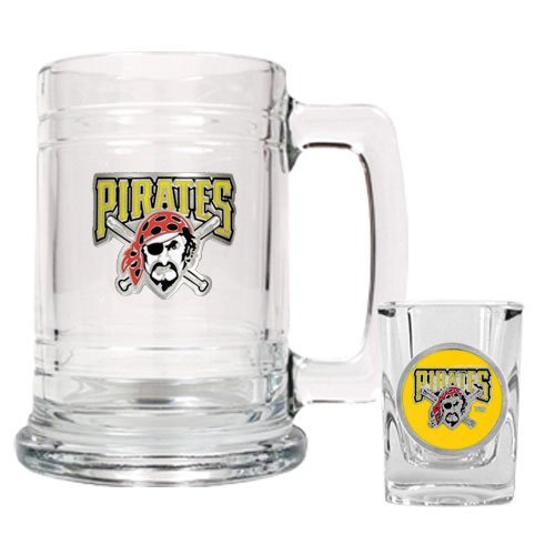 Pittsburgh Pirates Boilermaker Set  (Primary Logo)