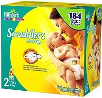 Pampers Swaddlers, Size 2, Economy Plus Pack, 184 ct
