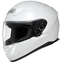 Shoei Solid RF-1100 Full Face Motorcycle Helmet w/ Free B&F Heart Sticker Bundle - White / Medium