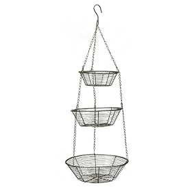 <b>Onyx Wire 3-Tier Hanging Baskets</b>