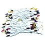 100 Light, White Wire, Multi-Color Icicle Light Christmas Holiday Light Bulb Set