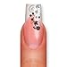 Nailart NAIL TATTOO STICKER - blossom / ornament - black