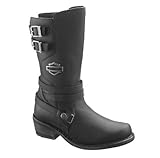 Harley-Davidson® Wolverine® Women's Kayleigh Black Leather Motorcycle Boots. 9.5-Inch Shaft, 2-Inch Heels. D87023