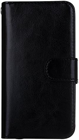 D-Best Protective Flip Wallet Case, PU Leather with 9 Card and Cash Slots Kickstand feature for Samsung Galaxy S7 (Black)