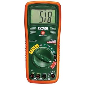 Extech EX470 True RMS Multimeter and Infrared Thermometer with Capacitance, Frequency, and Duty Cycle Measurements; and 2 K-Type Remote Probes.