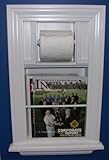 IMAGE OF (MR-2) Solid Wood Recessed In the Wall Bathroom Magazine Rack / Toilet Paper Holder Combination Unit, Enamel Finish, stain finish, or unfinished! Simple installation to inset this item in your wall.