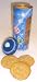 Gourmet Food : Scott's Cakes 1 lb. Peanut Butter Cookies in a Blue Christmas Canister
