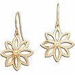 14kt Yellow Gold Flower Dangle Earrings