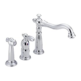 Click here to buy Delta 155-WF Victorian Single-Handle Kitchen Faucet, Chrome by Delta Faucet.