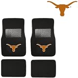 UT University of Texas Longhorns Car Truck SUV Front & Rear Seat Carpet Floor Mats - 4PC