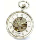 Charles-Hubert ,Pocket Watch 17 jewels - Chrome Plated Open Face and Back, Roman Numerals Pocket... by Goldfinger