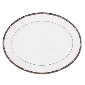 Lenox Pearl Platinum Bone China 16-Inch Platter by Lenox