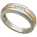 Platinum and 18Kt Yellow Gold Posh Men's Diamond Wedding Band
