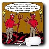 Londons Times Religion Heaven Hell Cartoons - Devilish Questions - Mouse Pads