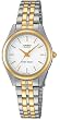 Casio Women's Core LTP1129G-7A Two-Tone Stainless-Steel Quartz Watch with White Dial