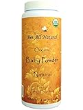Bee All Natural Organic Baby Powder, Talc-Free, 4-Ounce Bottle