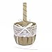 Angelduck Hand-crafted Rustic Burlap Lace Bow Wedding Flower Girl Basket