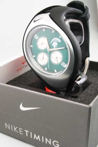 Nike Triax Swift 3i Analog NCAA Michigan State University Team Watch - Black/Gorge Green - WD0100-009