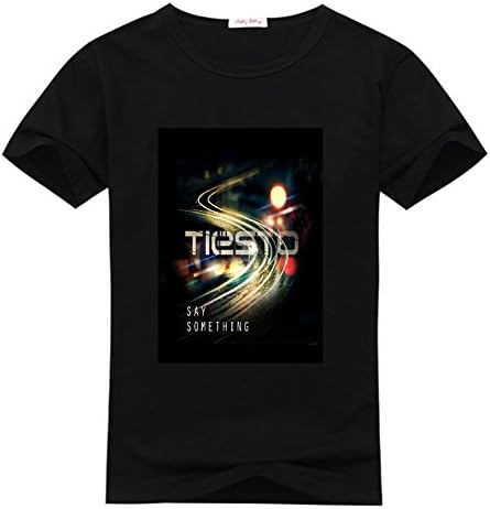 Junjiexr Men's Regular Tshirts Graphic Dj Tiesto Cotton Crewneck XXX Large Black